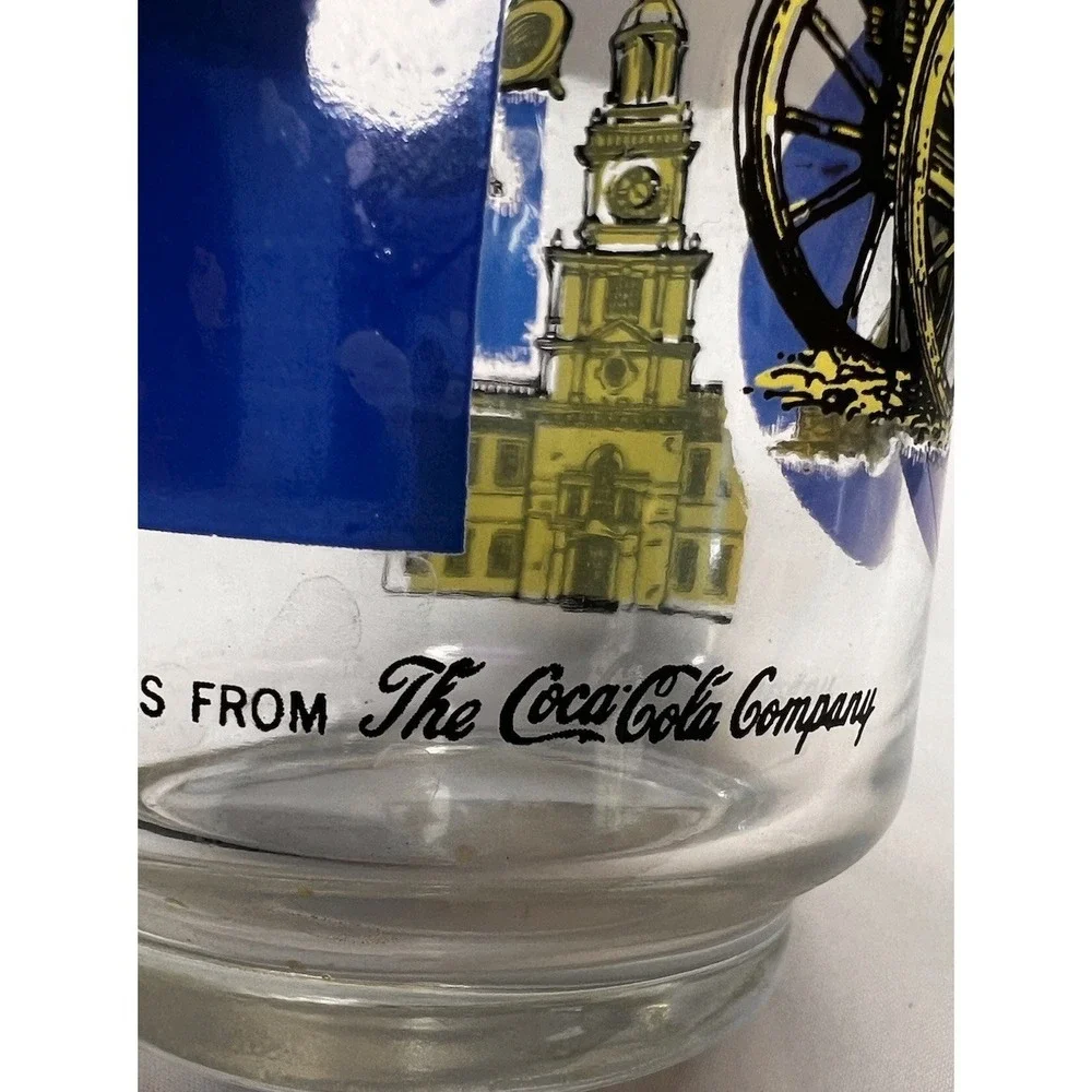 Vintage 1976 Coca-Cola Bicentennial 1776 Glasses Set‎ 4 USA 250th Anniversary
